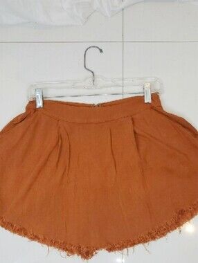 Sam & Lavi Rust Orange Pleated Flowy Skort NWOT - Size Small